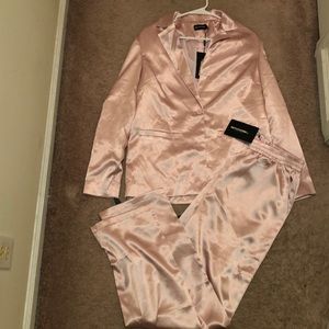 Satin Flare pant blazer set